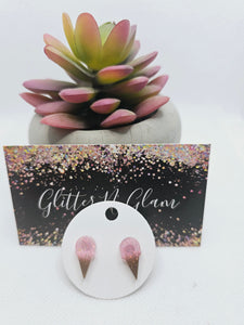 1760 Pink Ice Cream Cones Srud Earrings