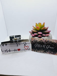 2157 Heartbeat Leather Claw Clip