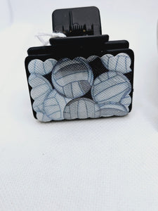 2185 Volleyball Small Scalloped Claw Clip