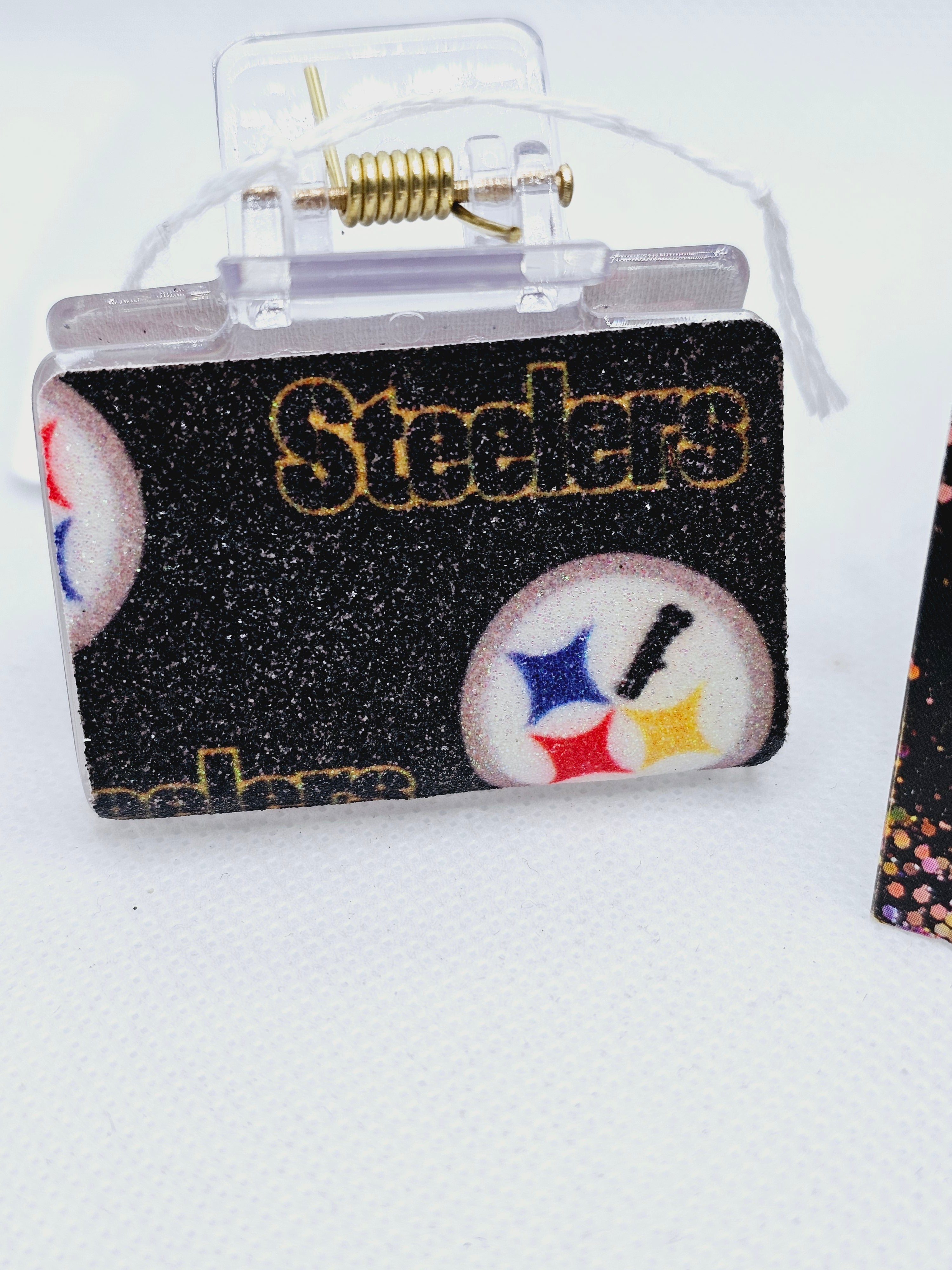 2207 Steelers Leather Small Claw Clip