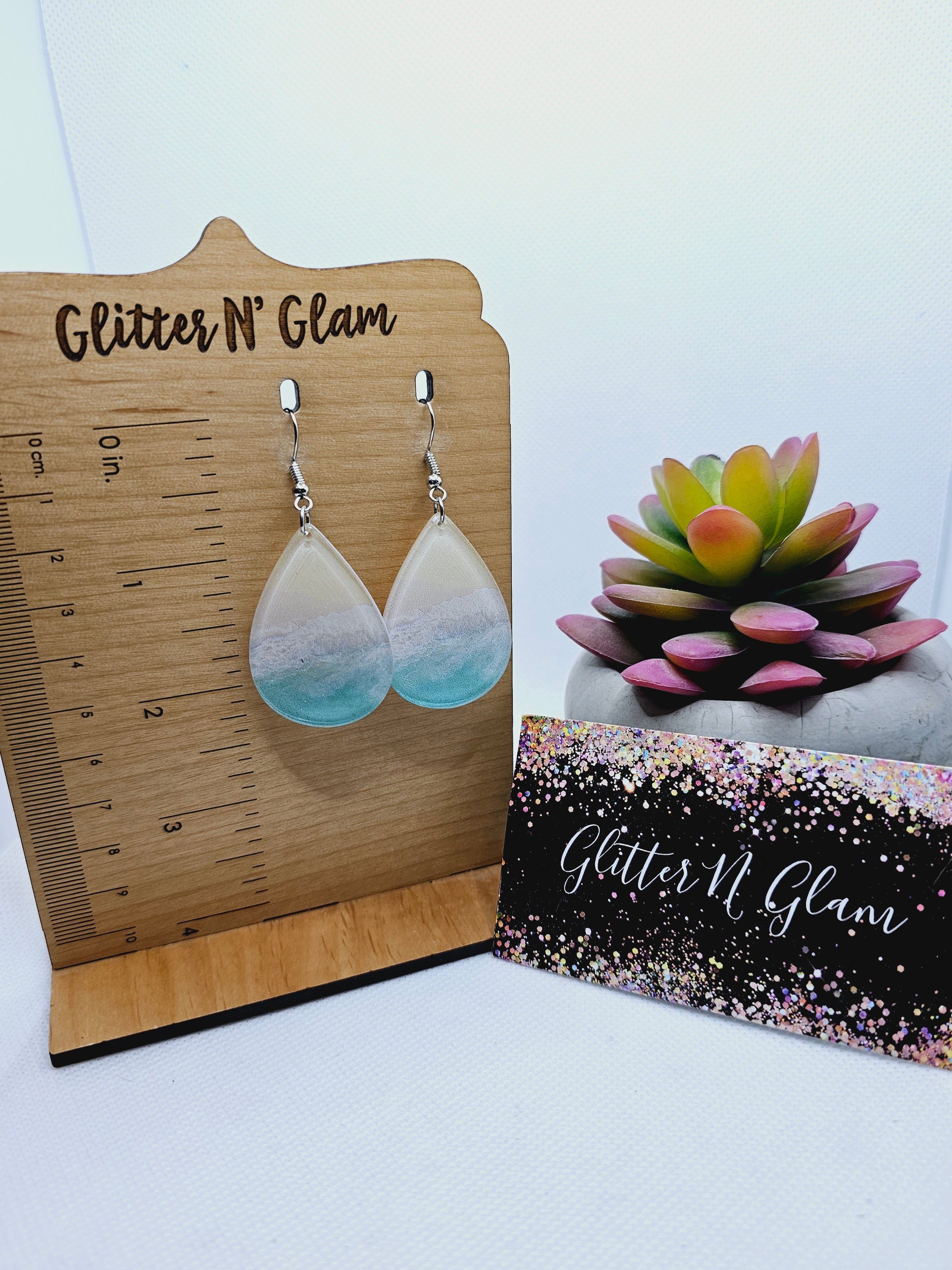 2216 Ocean Theme Dangle Earrings
