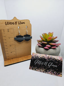 2265 HD Black/Silver Dangle Earrings