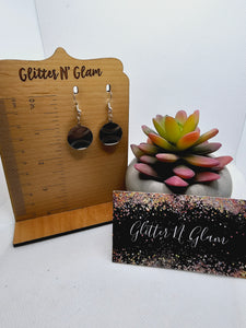 2283 Silver Baseball or Softball Dangle Earrings