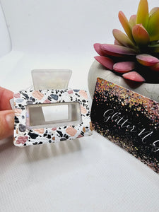 2364 Multicolored Leather Small Claw Clip