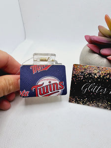 2348 Twins Leather Clear Claw Clip