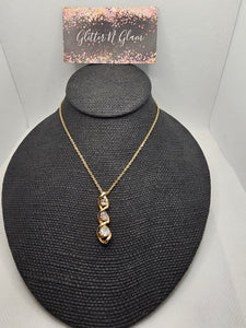 2378 Gold with CZ Short Necklace