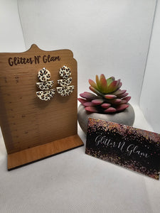 2310 Animal Print Polymer Clay Dangle Earringd
