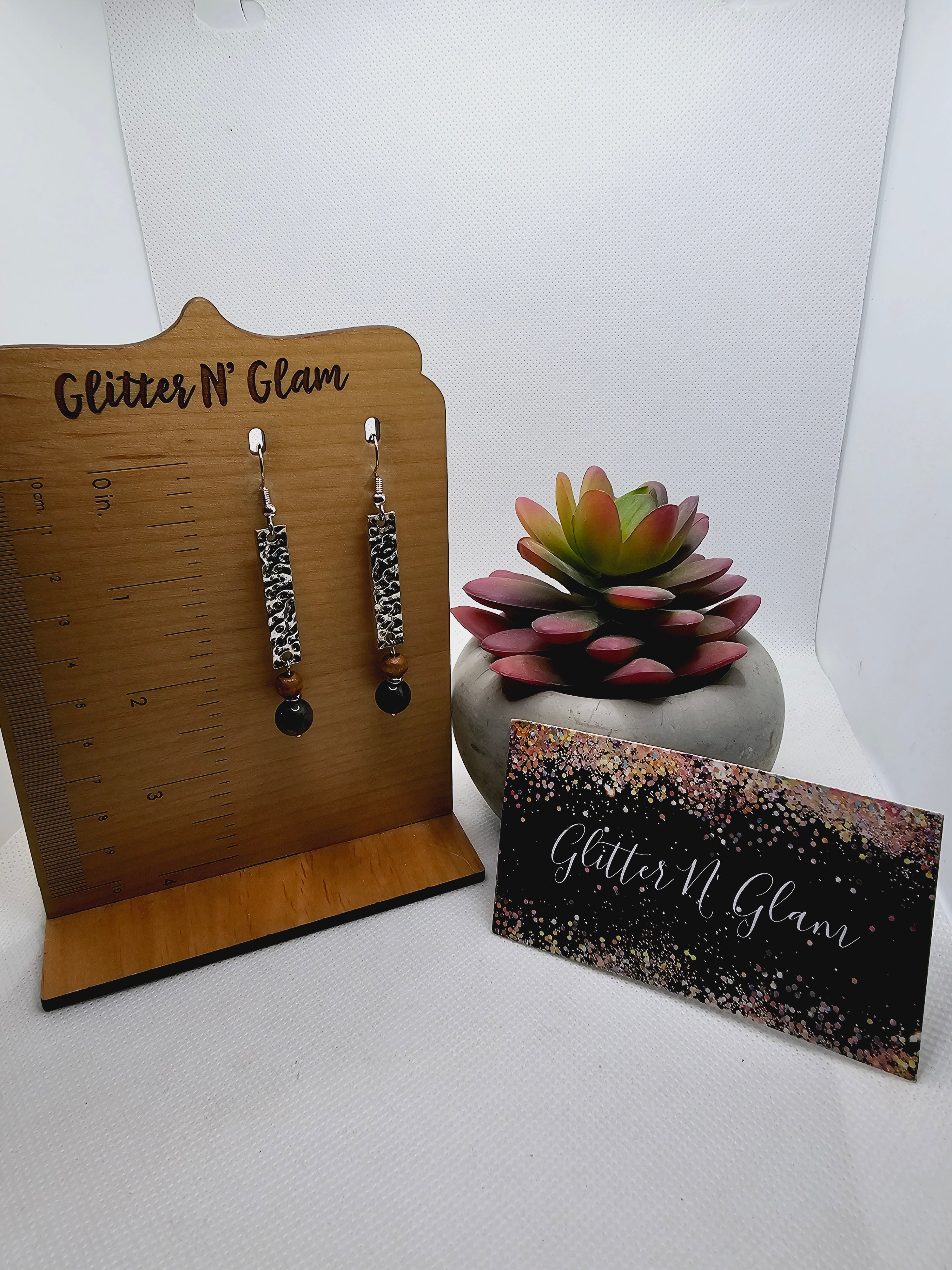 2341 Silver Boho Style Dangle Earrings
