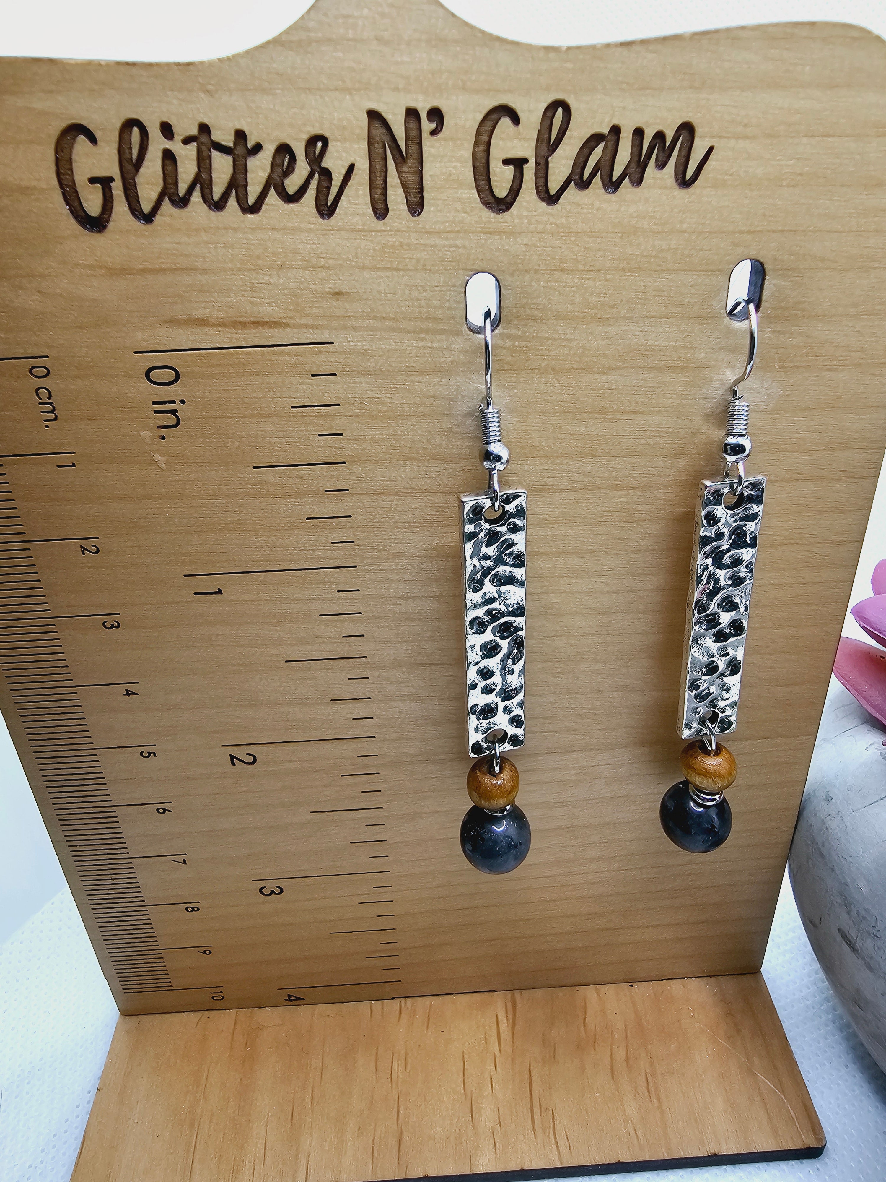 2341 Silver Boho Style Dangle Earrings