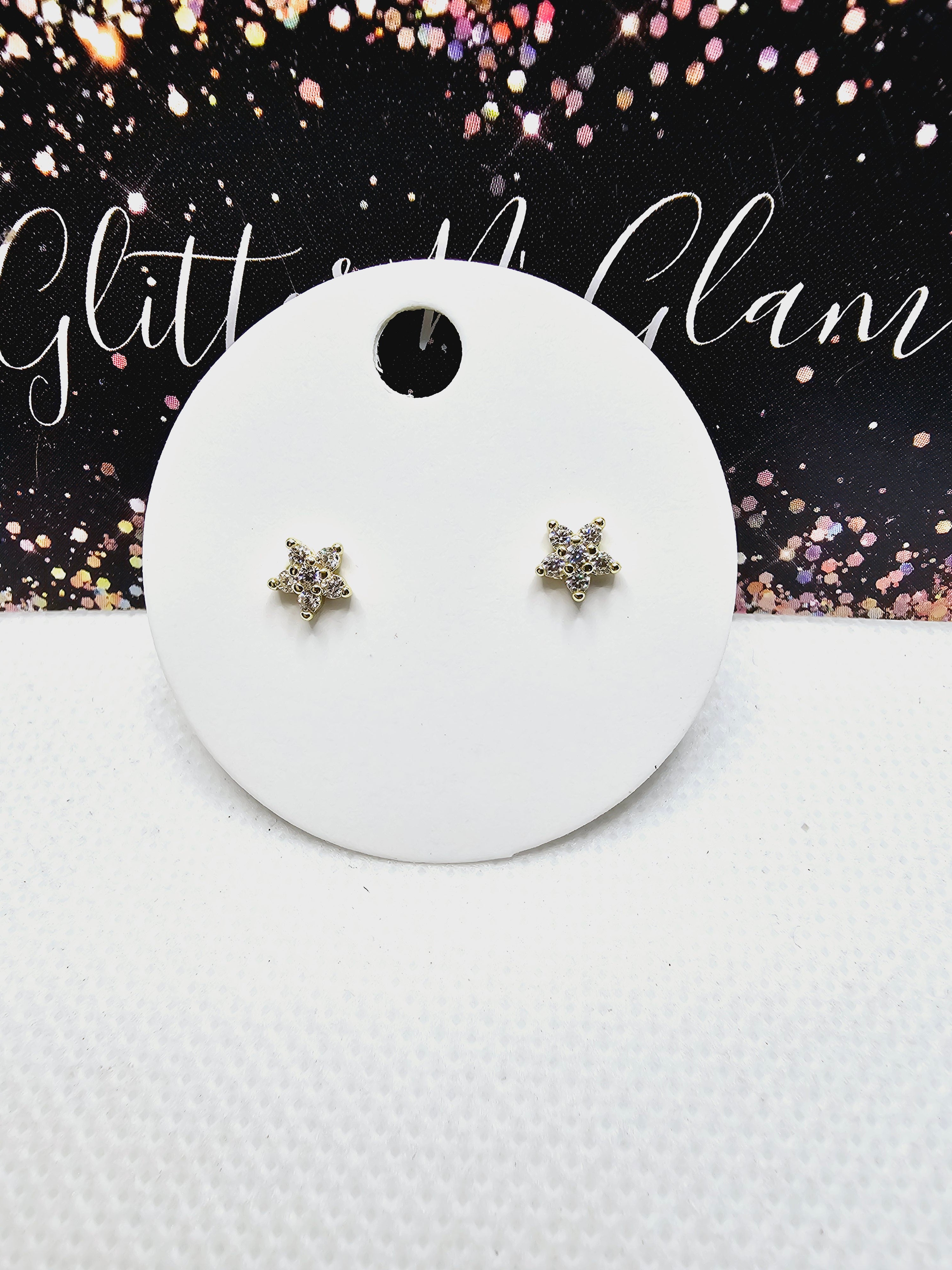 2373 Gold Mini Star Stud Earrings