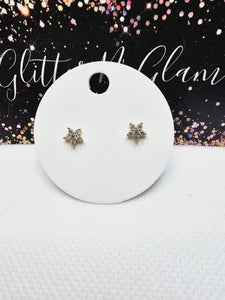 2373 Gold Mini Star Stud Earrings