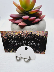 2398 Silver Star Huggie Hoops