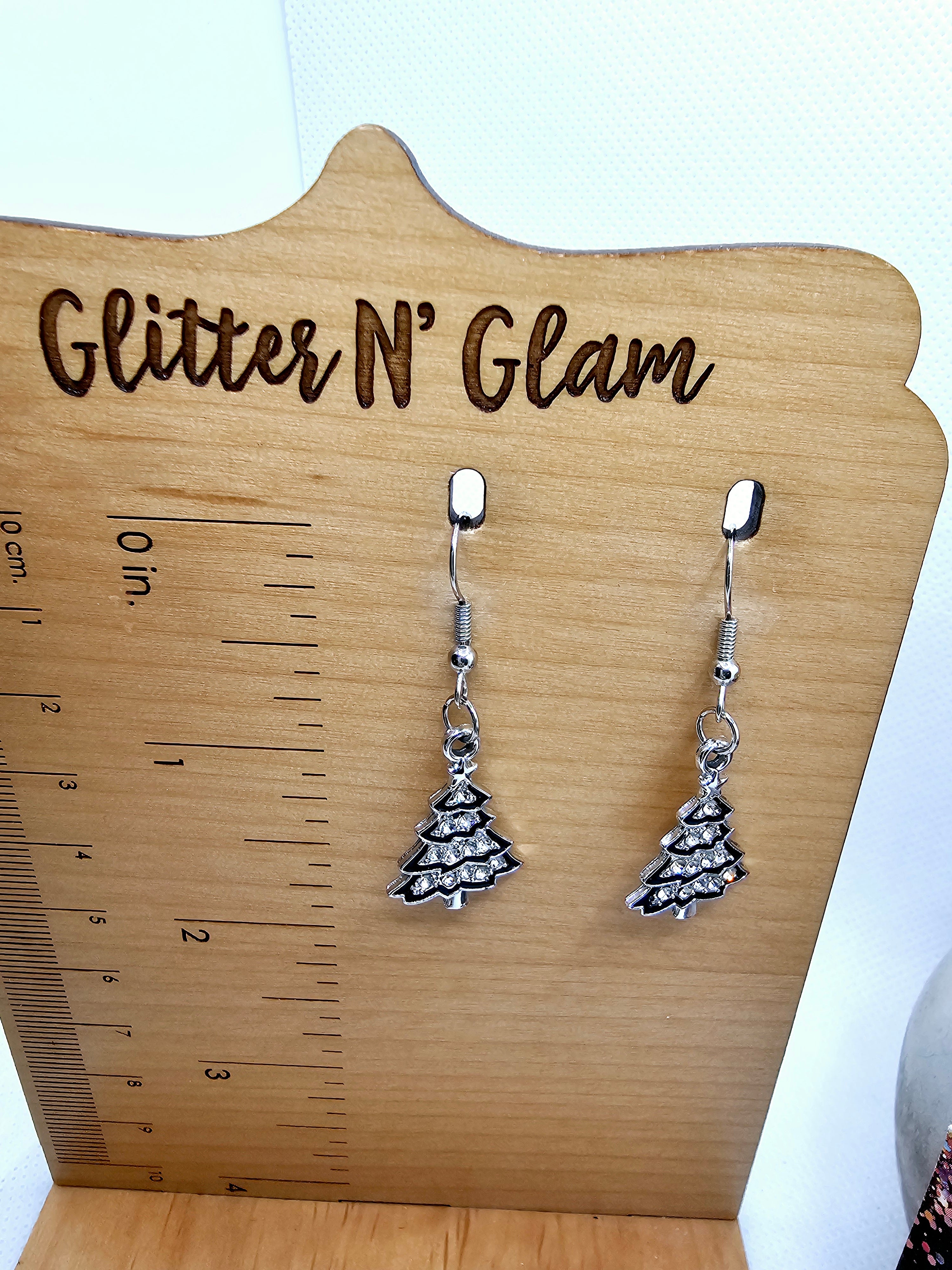 2427 Silver /Black X-mas Trees with Bling