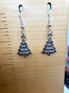 2427 Silver /Black X-mas Trees with Bling