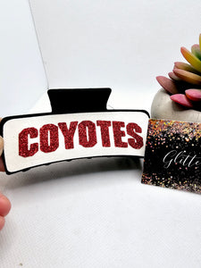 2463 Coyotes Leather Claw Clip