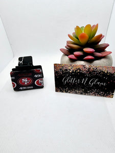 2452 49ers Small Leather Claw Clip