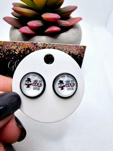 2493 Snowman "Baby it's cold outside" Stud Earrings