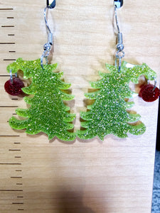 2512 G-Mans Christmas Tree Dangle Earrings