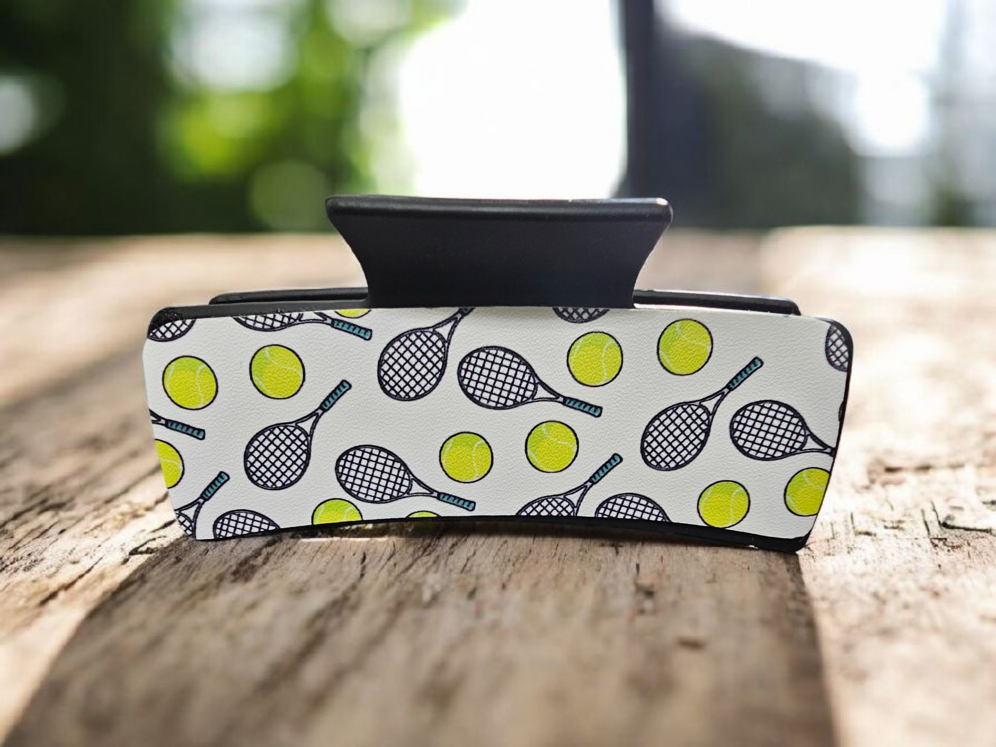 2764 Tennis Leather Hair Claw Clip