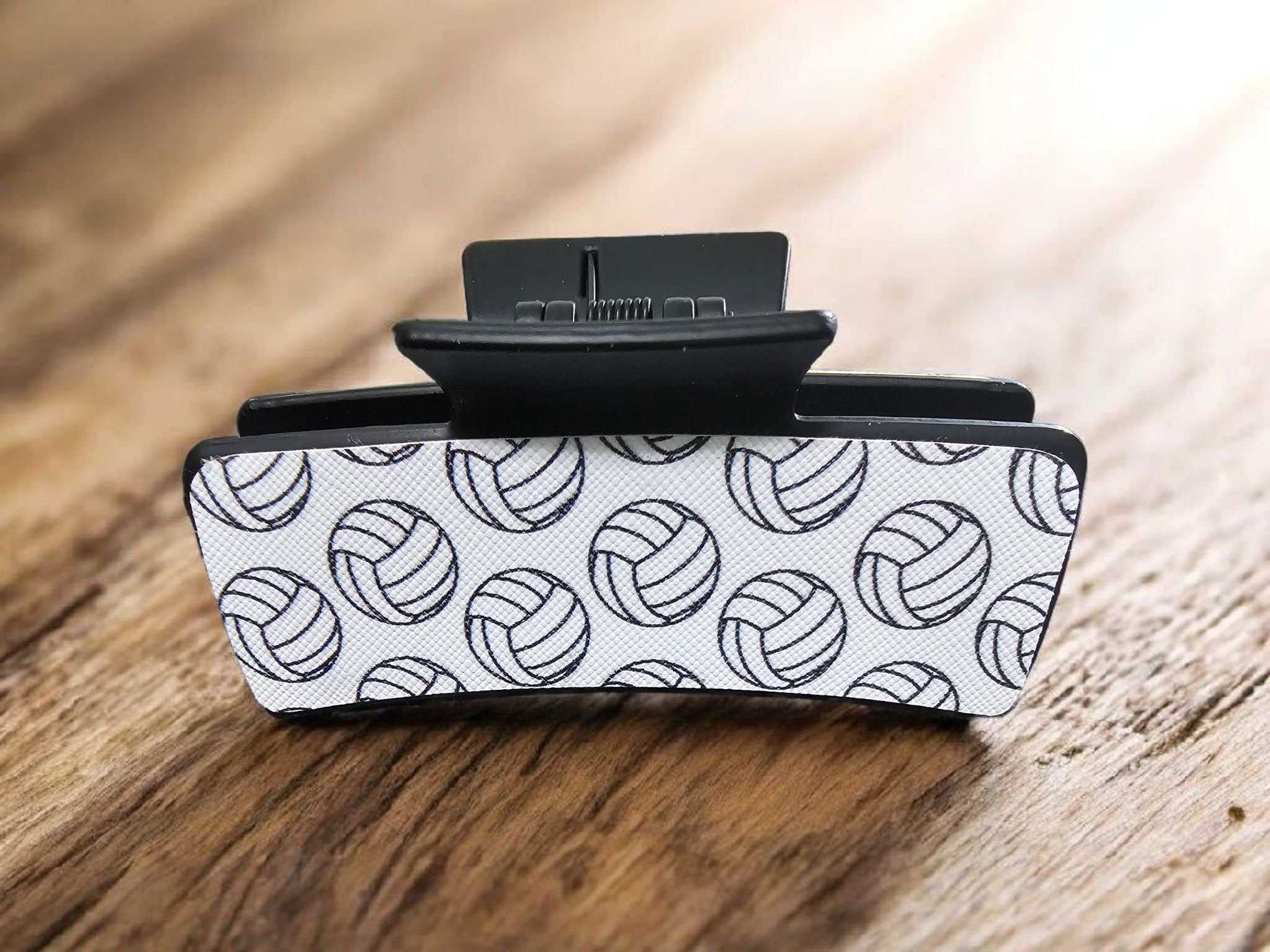 2754 Volleyball Leather Hair Claw Clip