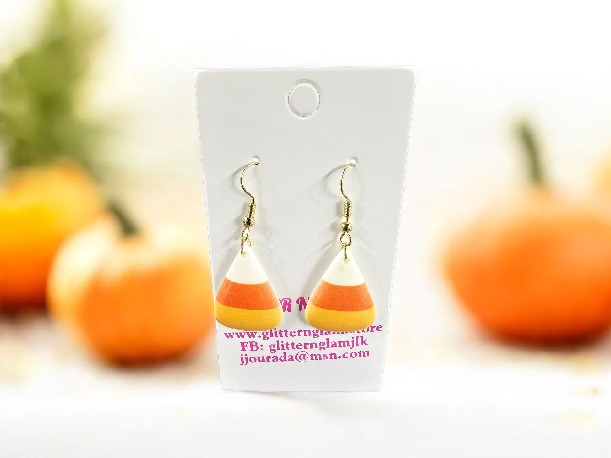 2747 Candy Corn Dangle Earrings