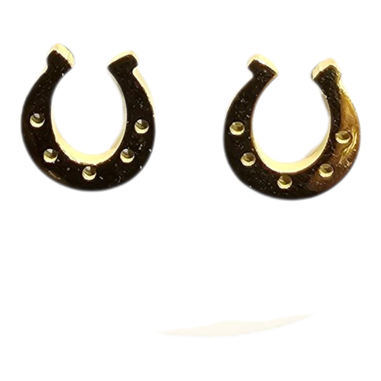 2789 Gold Horseshoe Stud earrings