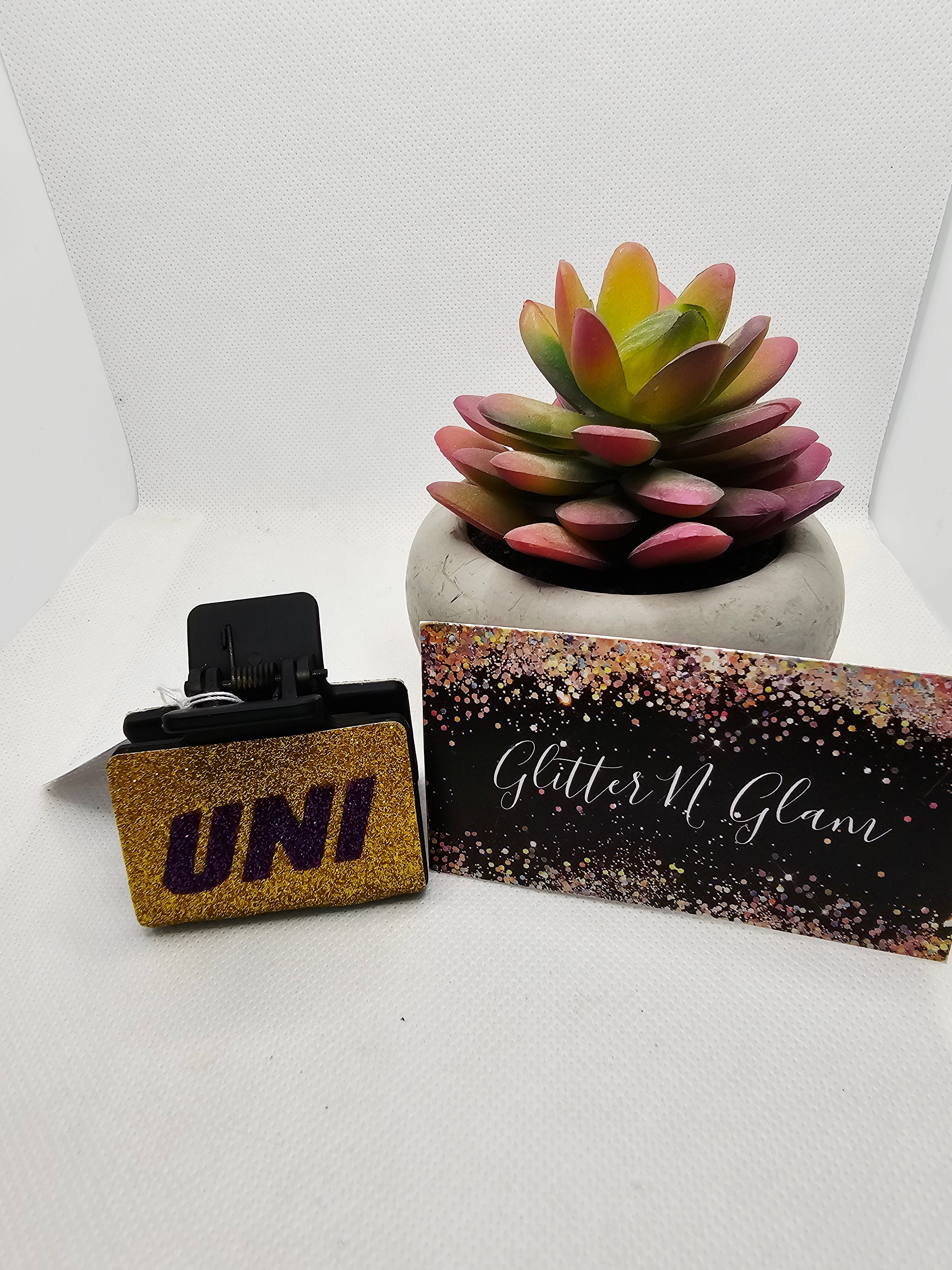 2712 Panthers Small Leather Claw Clip