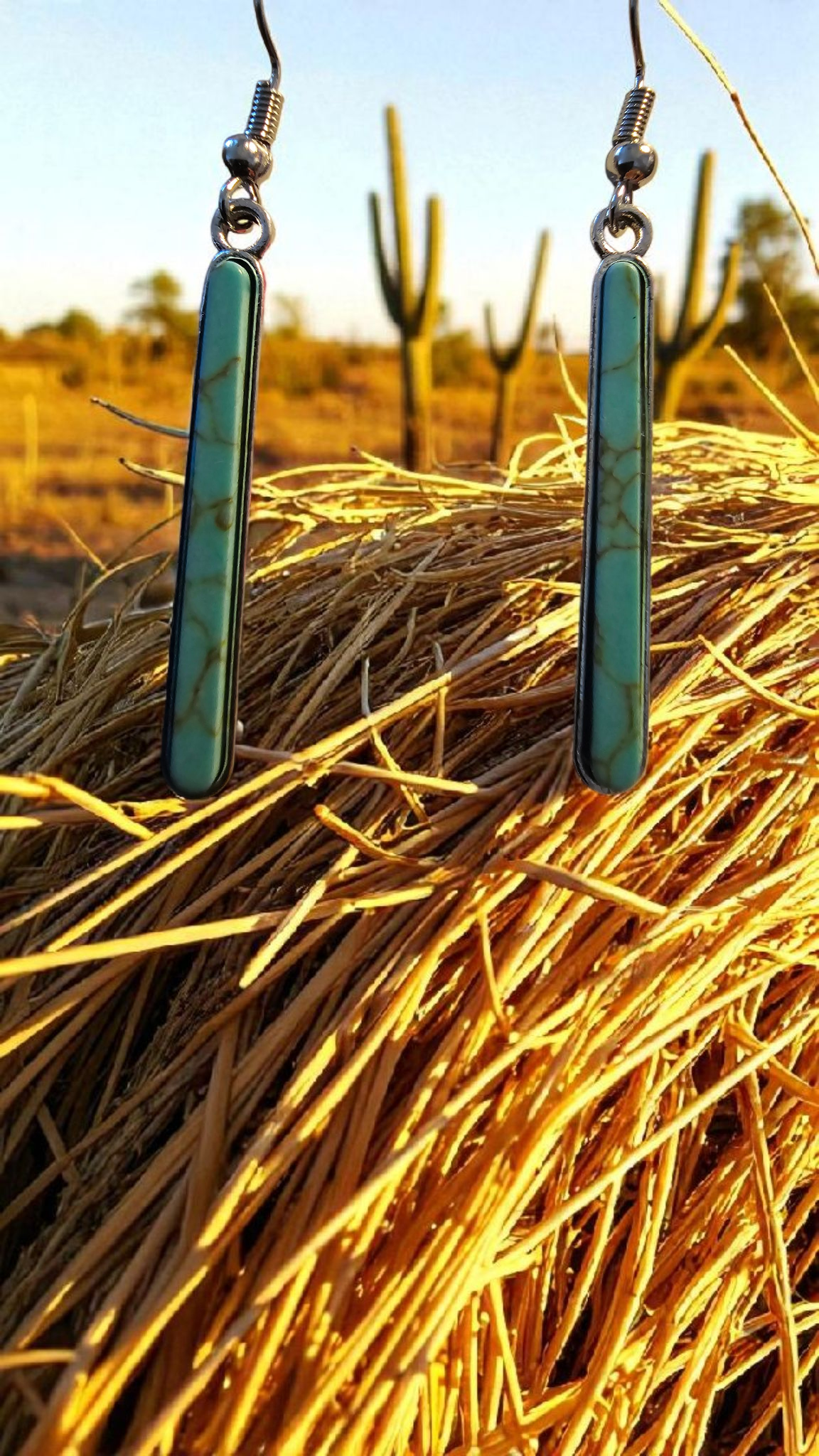 2728 Turquoise Dangle Earrings