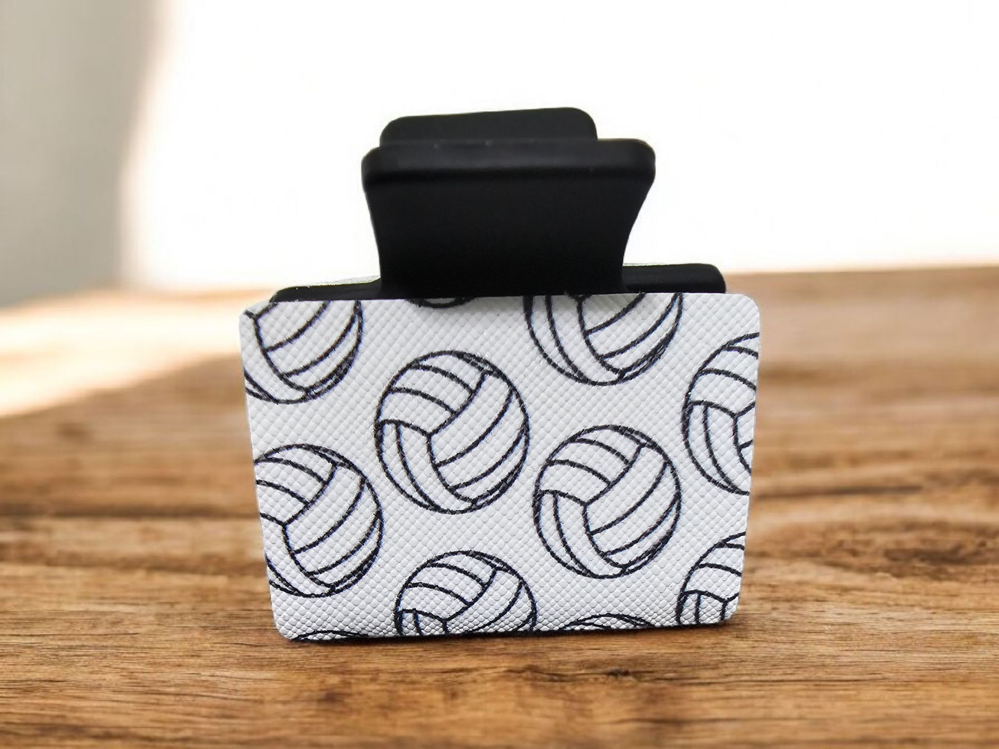 2755 Volleyball Small Leather Claw Clip