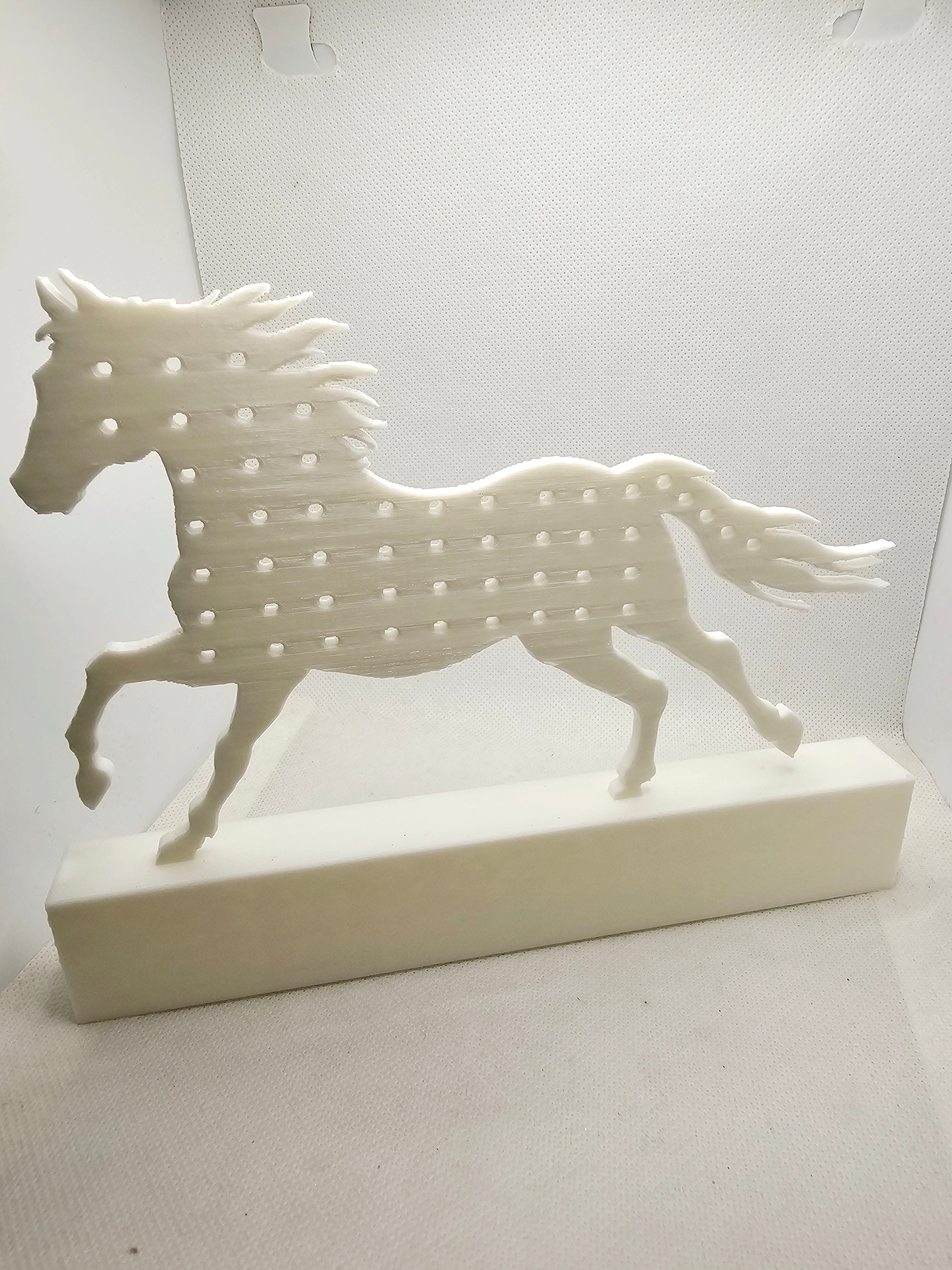 3D Horse Earring Holder White