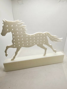 3D Horse Earring Holder White