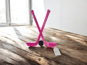 3D Pink Hockey Earring Holder