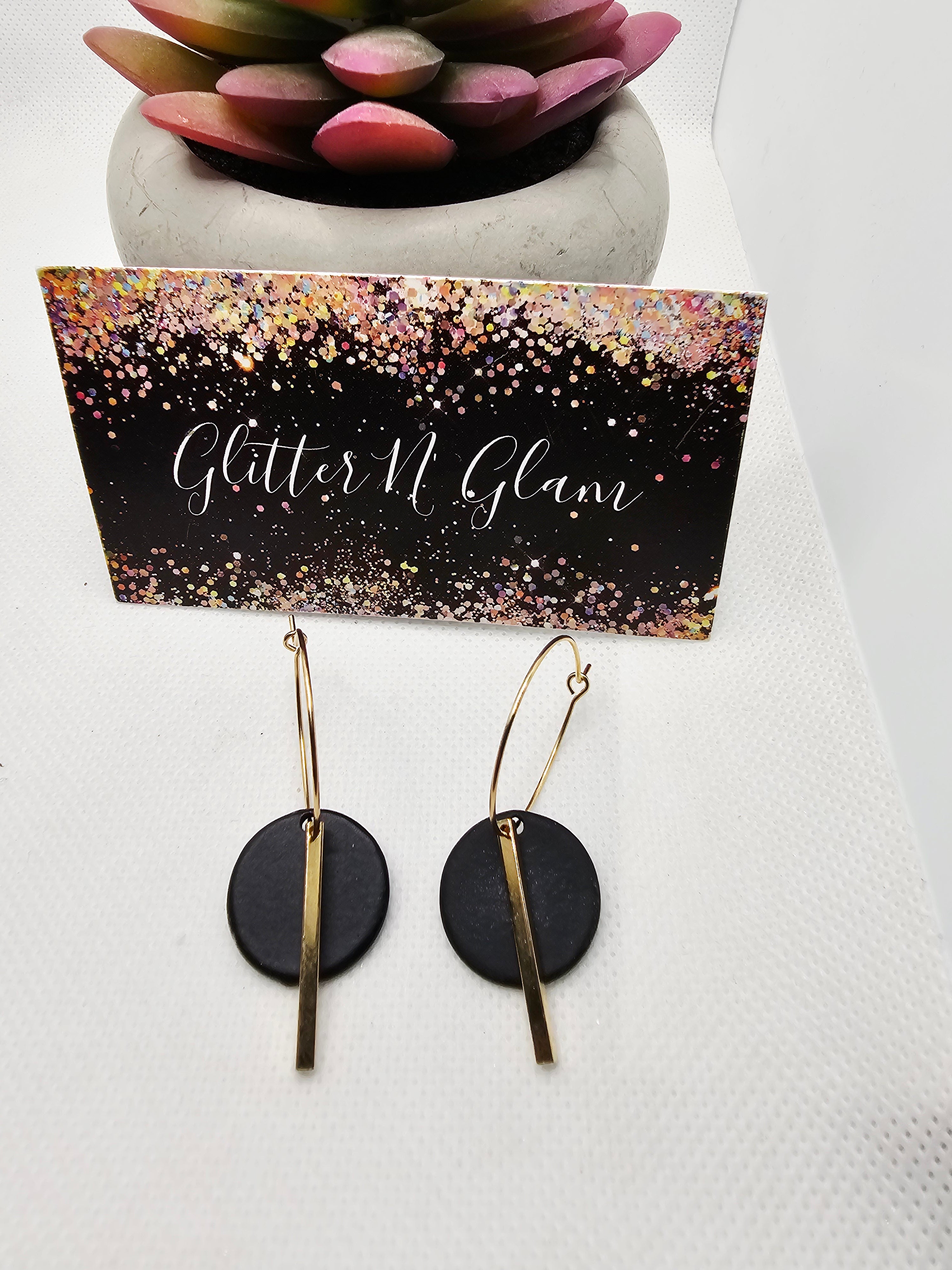 2707 Black Clay Disc's with Gold Accents