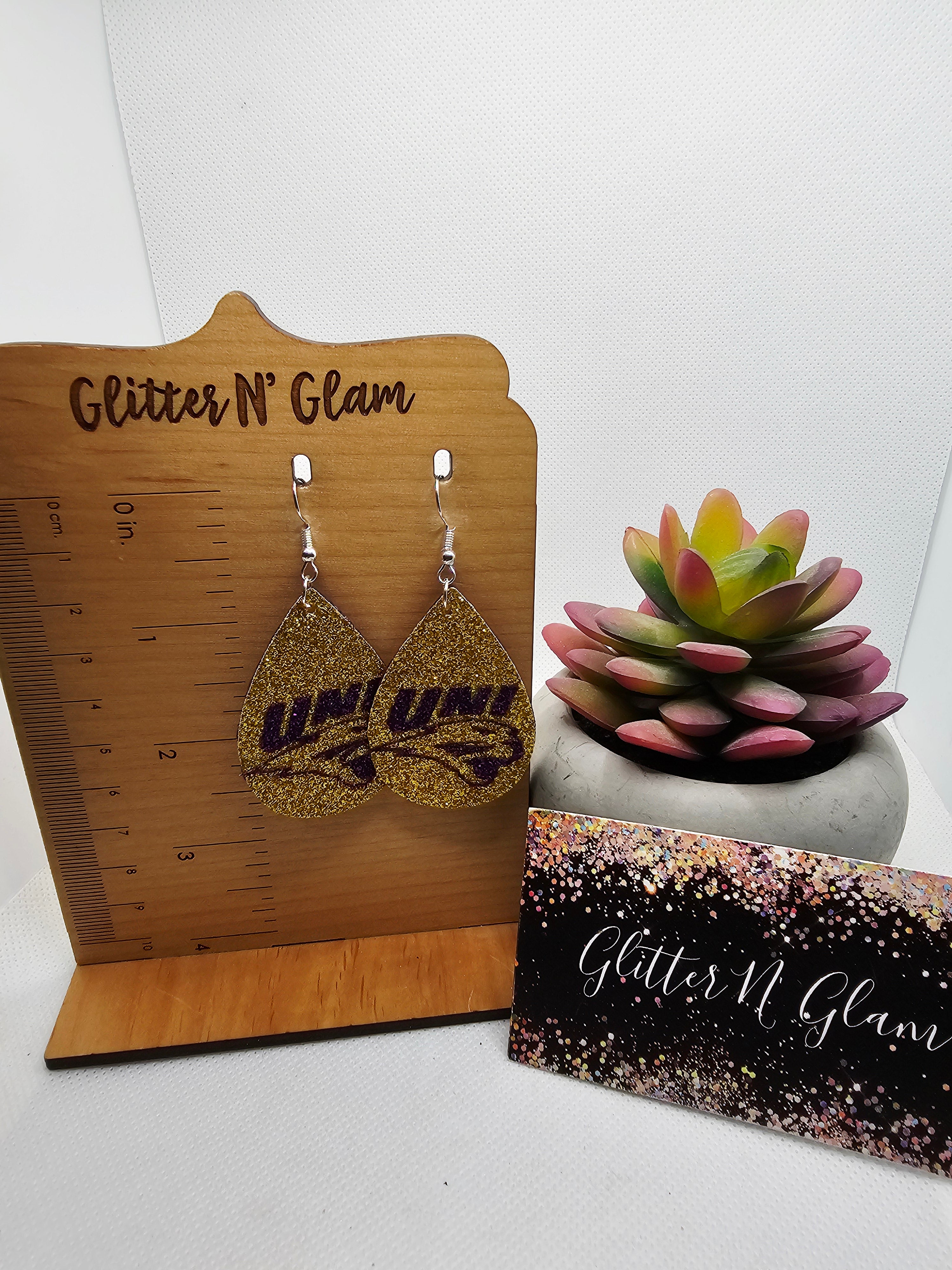 2714 Panthers Dangle Earrings