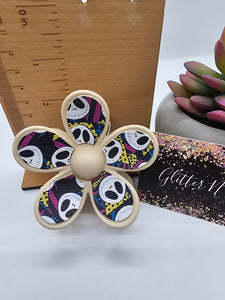 2631 Tan NMBC Leather Flower Hair Claw Clip