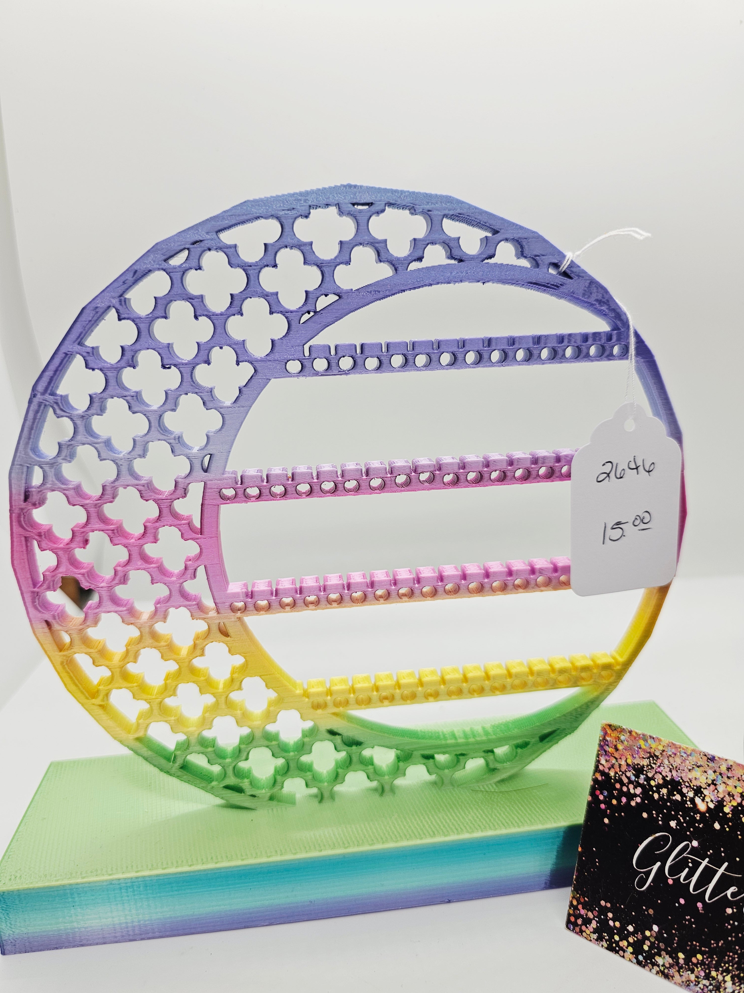 2646 Rainbow (Candy) Moon Earrings Stand