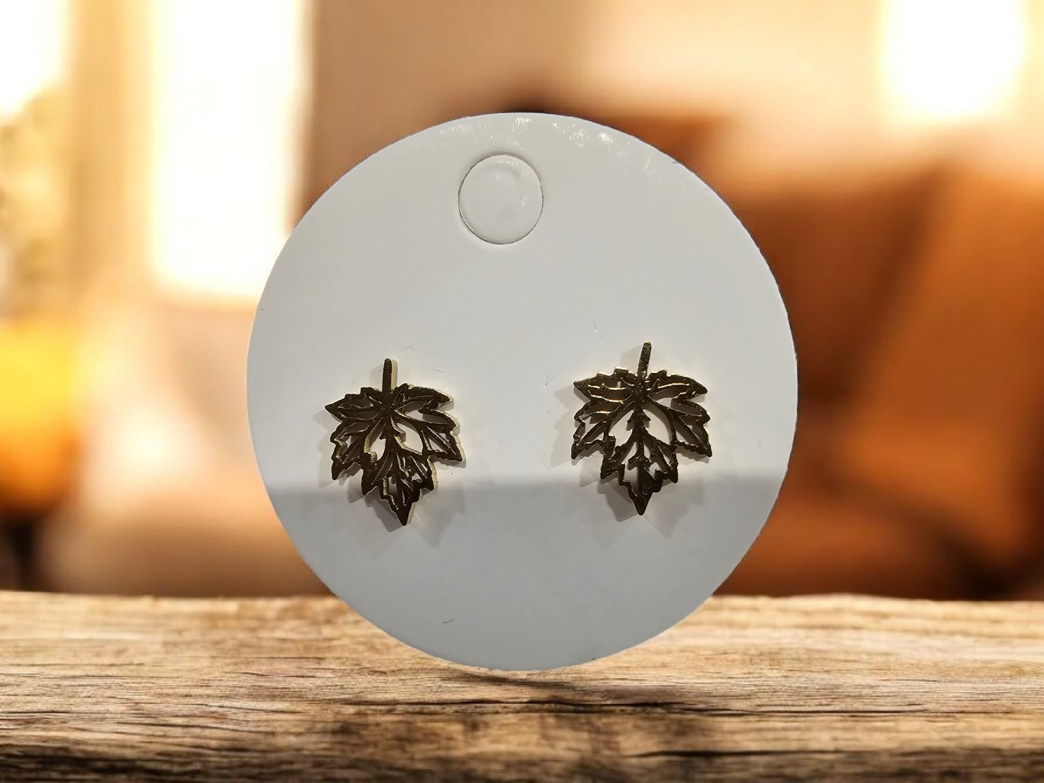 2776 Gold Leaf Stud Earrings