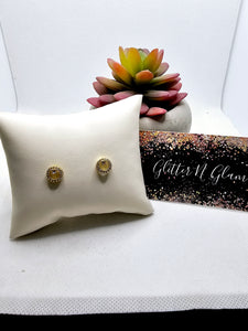 2536 Gold Bling Circle Studs