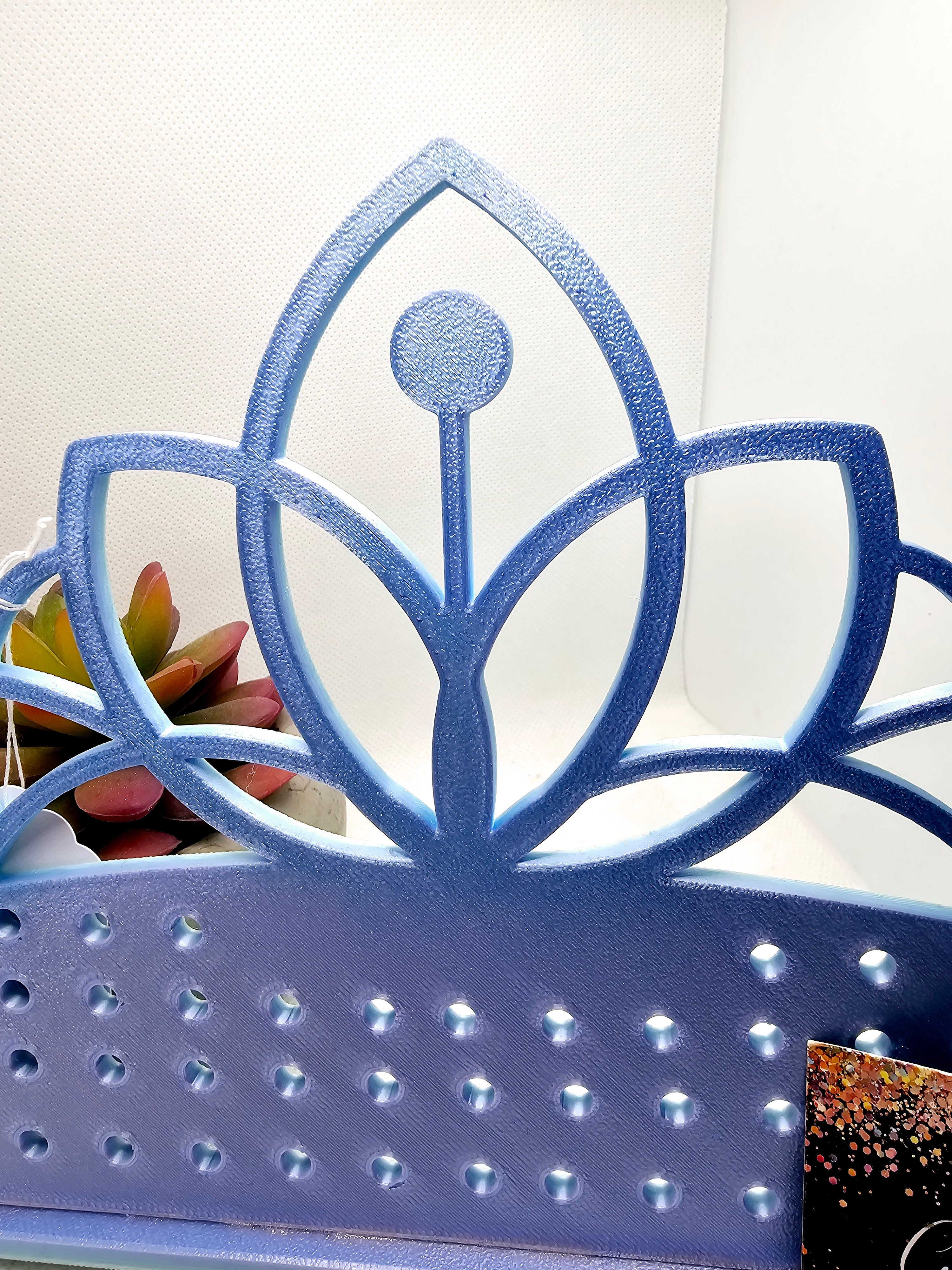 3D Blue and Pink Tiara Earring Holder