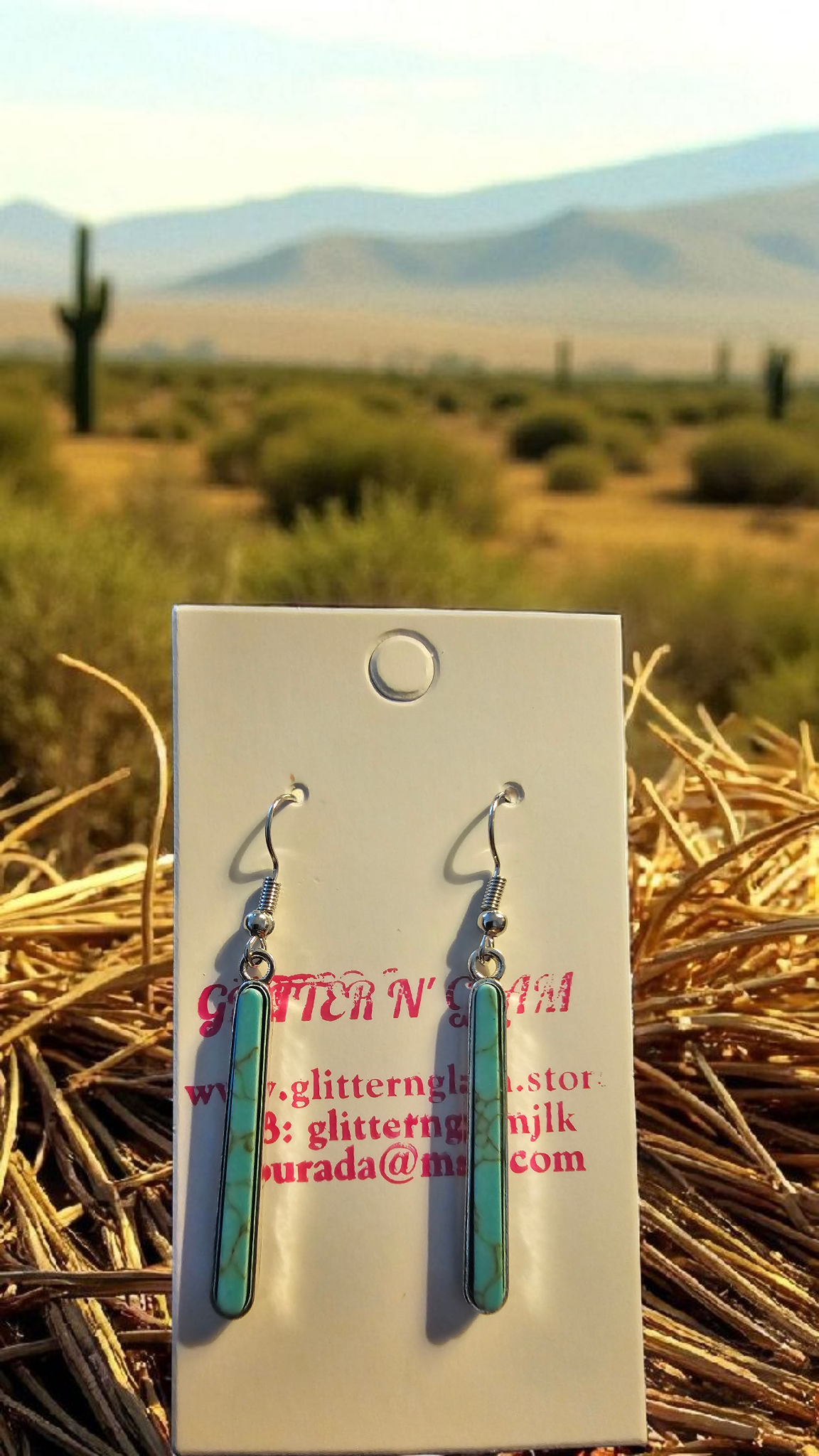 2728 Turquoise Dangle Earrings