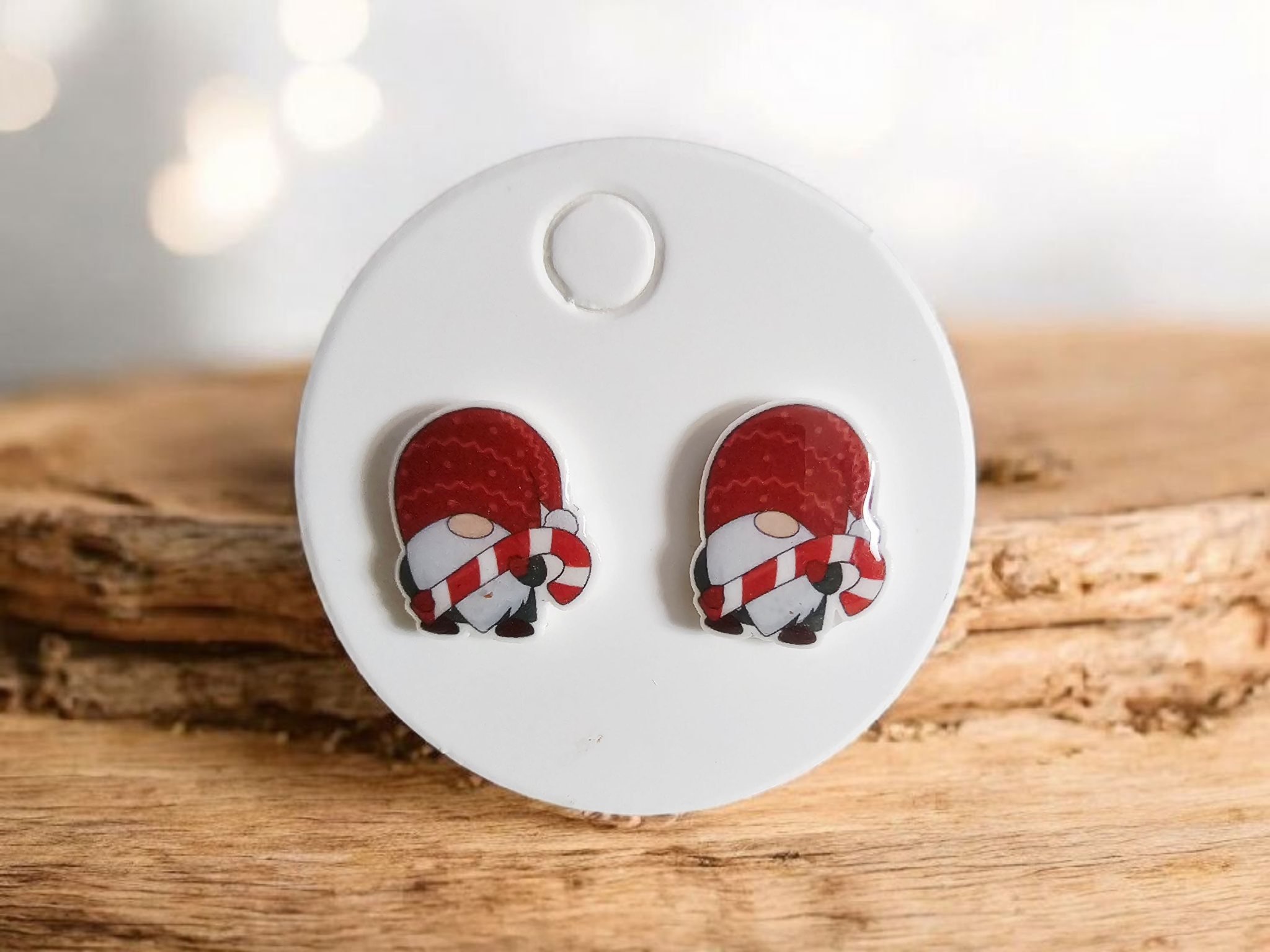 2798 Gnome Christmas Stud Earrings