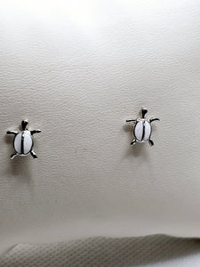 2525 Fire Opal Stone Sea Turtles Stud Earrings