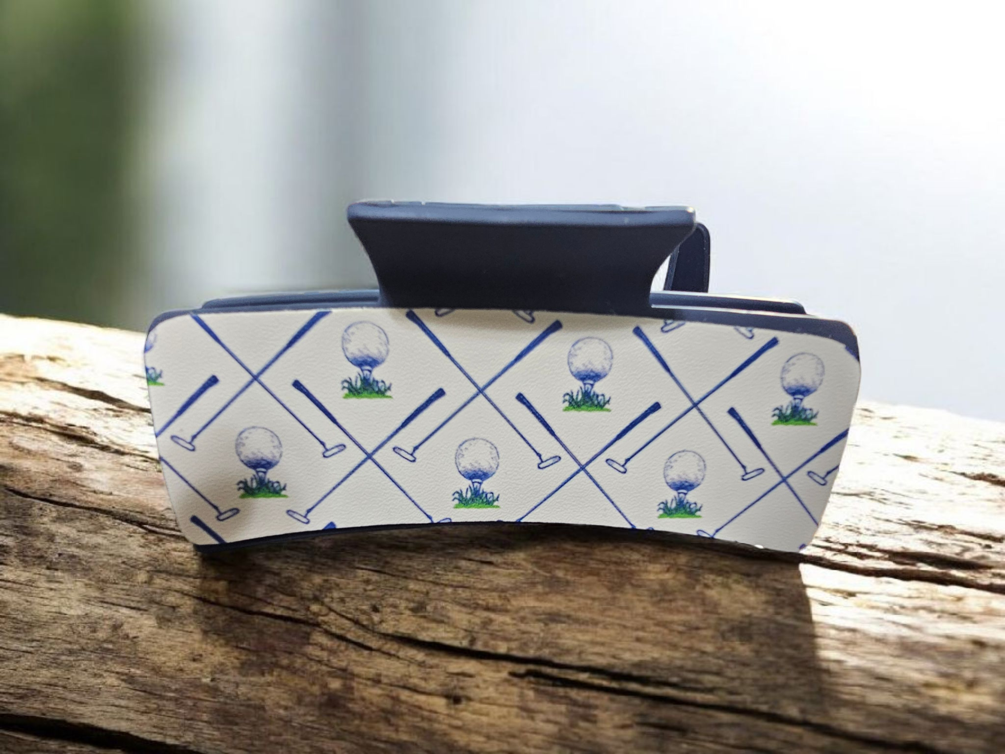 2765 Tennis Leather Hair Claw Clip