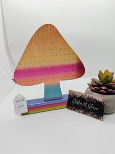 2648 3D Ombre Rainbow Mushroom Earring Stand