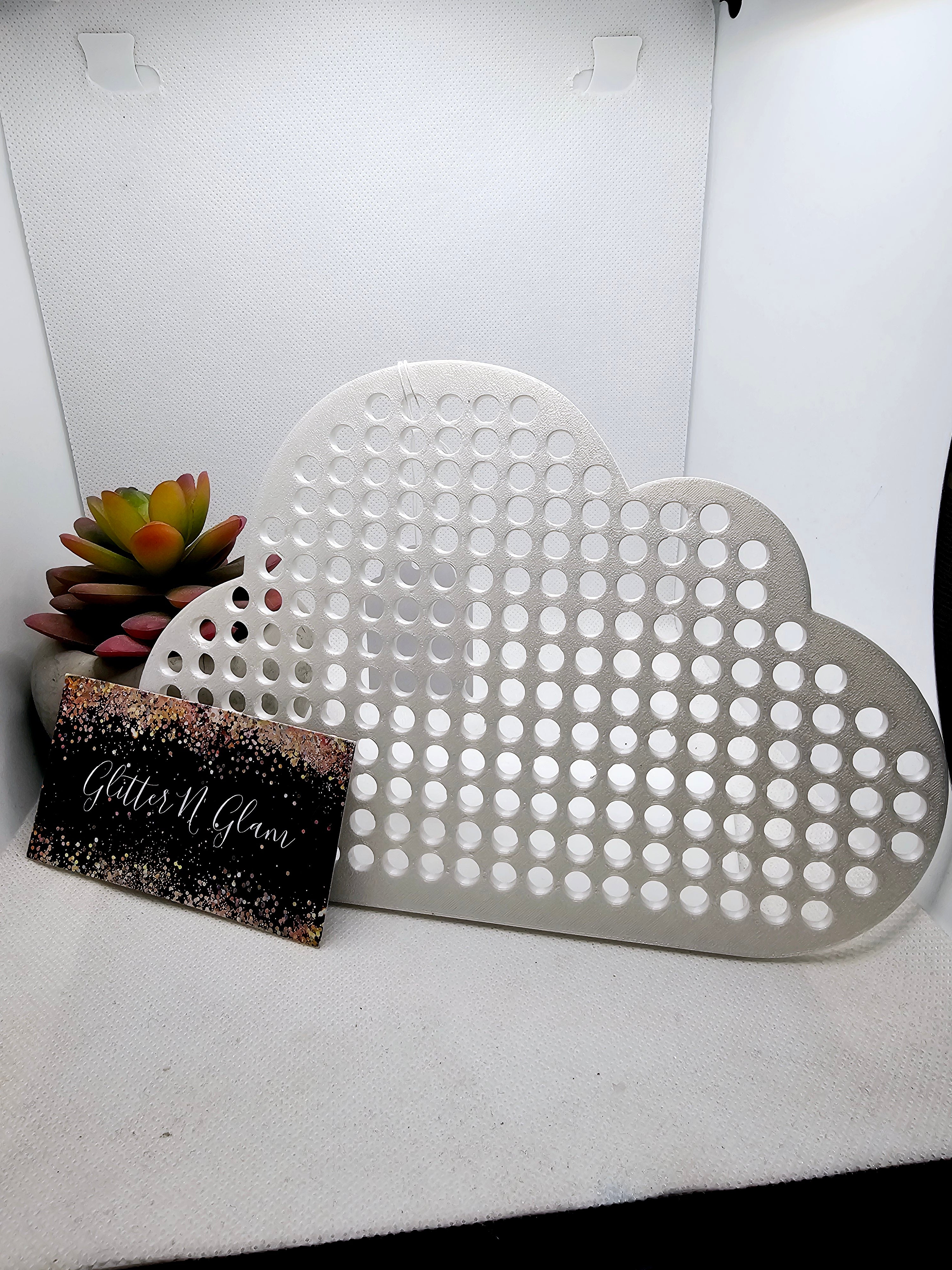 3D White Cloud Earring Holder