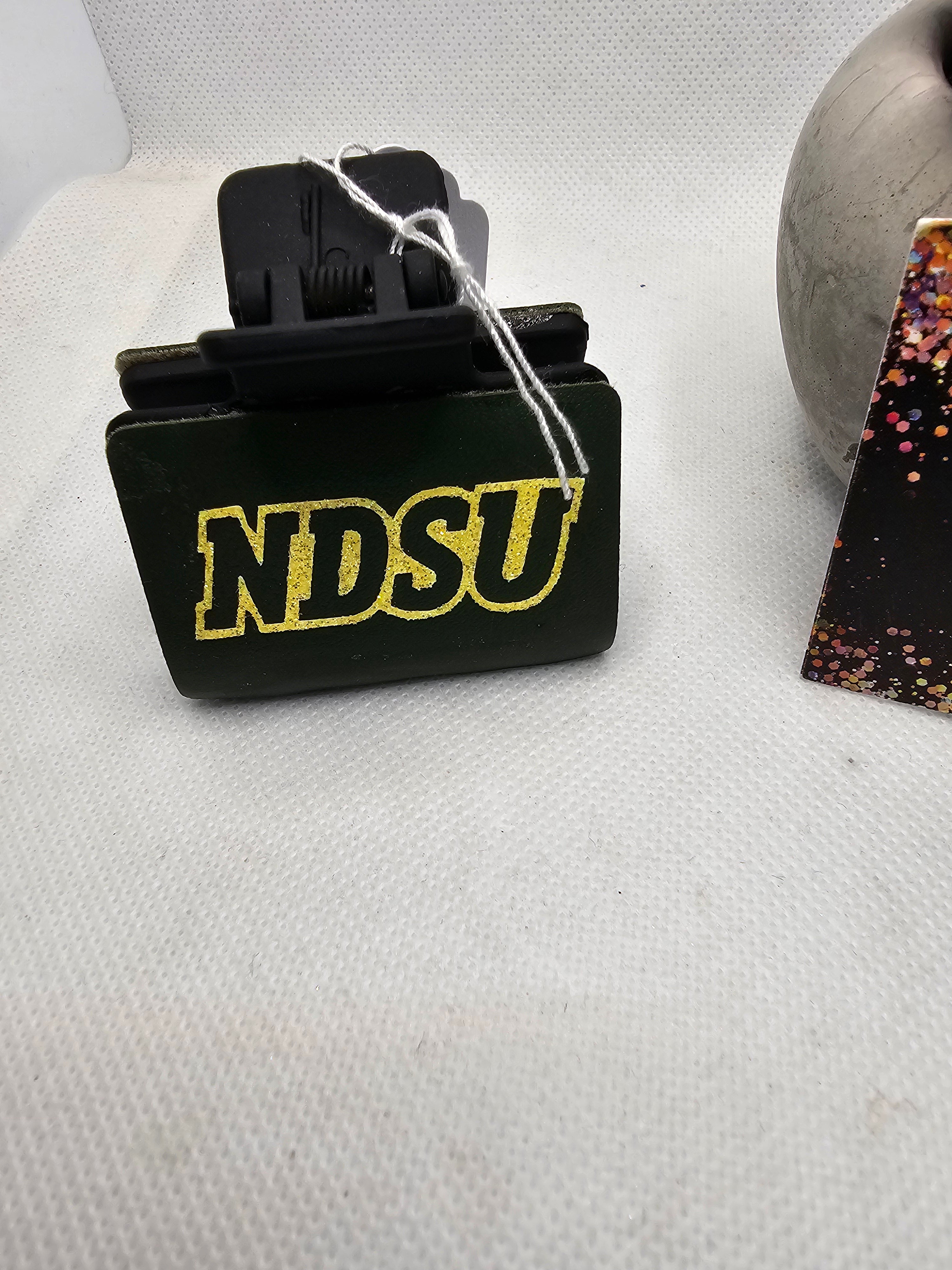 2669 Bison Small Leather Hair Claw Clip