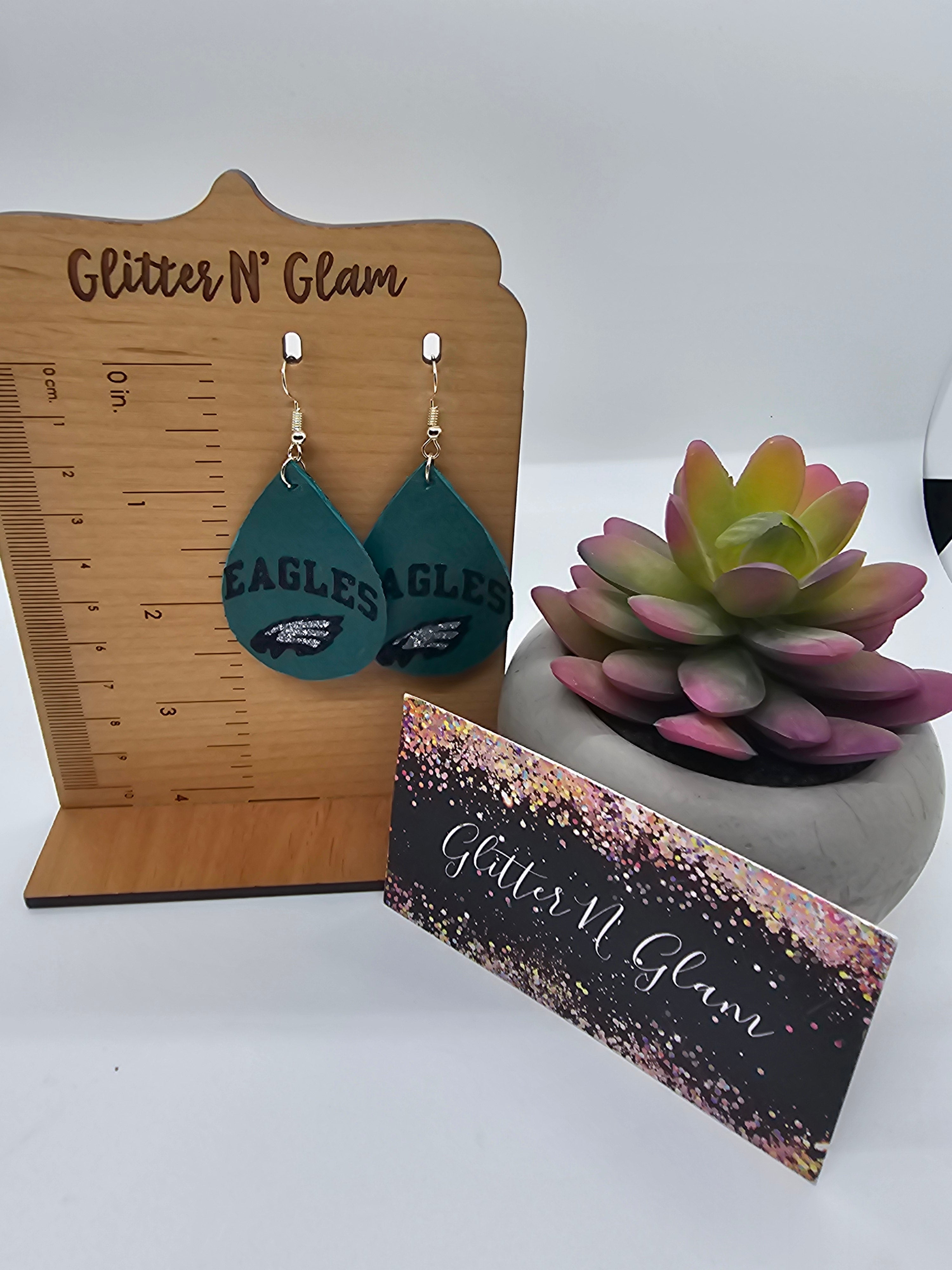 2607 Eagles Dangle Earrings