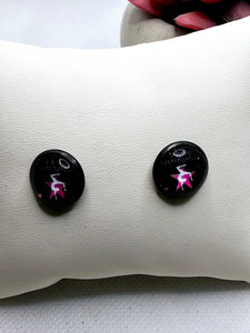 2560 I Love Gymnastics Stud Earrings