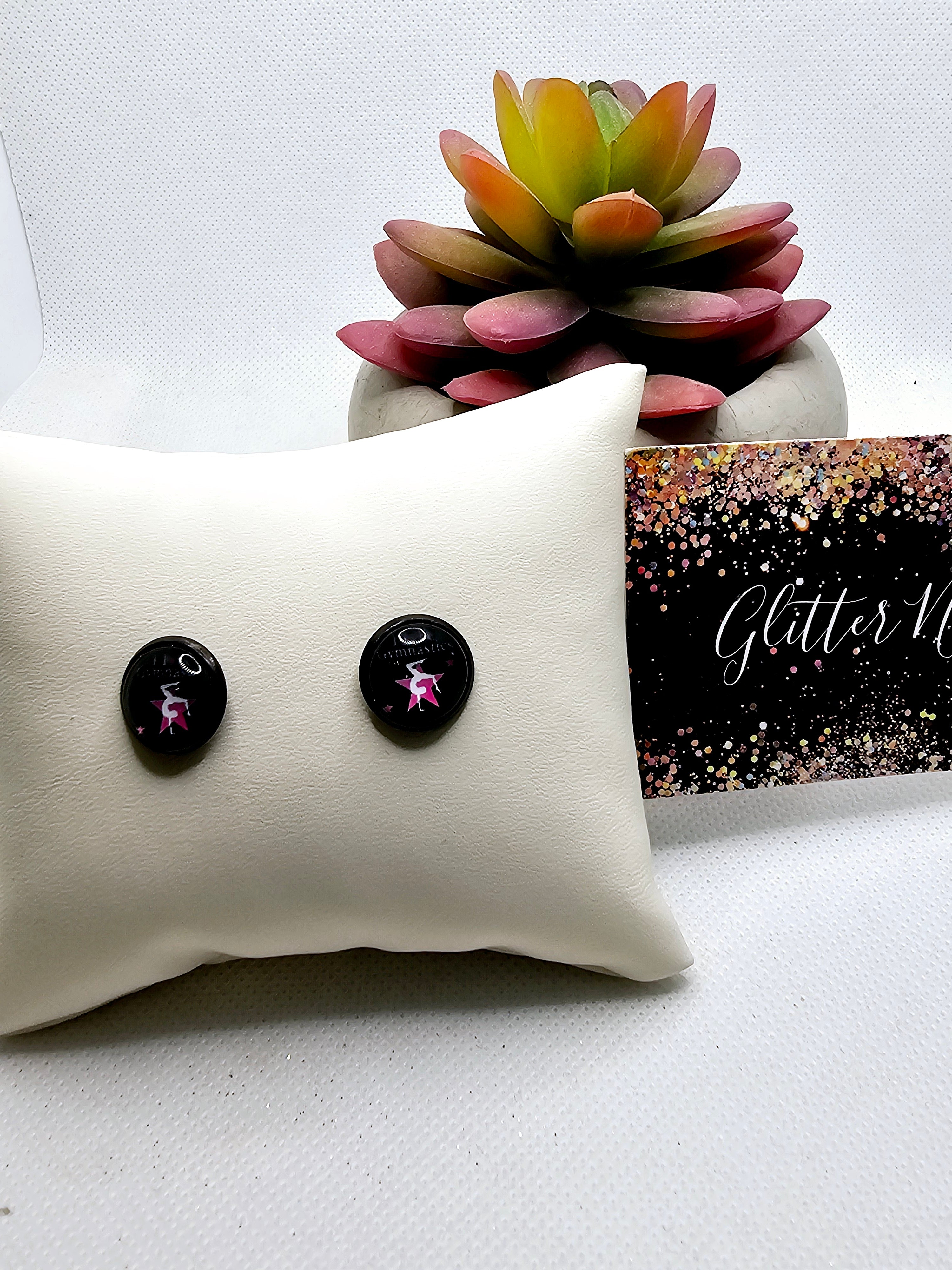 2560 I Love Gymnastics Stud Earrings