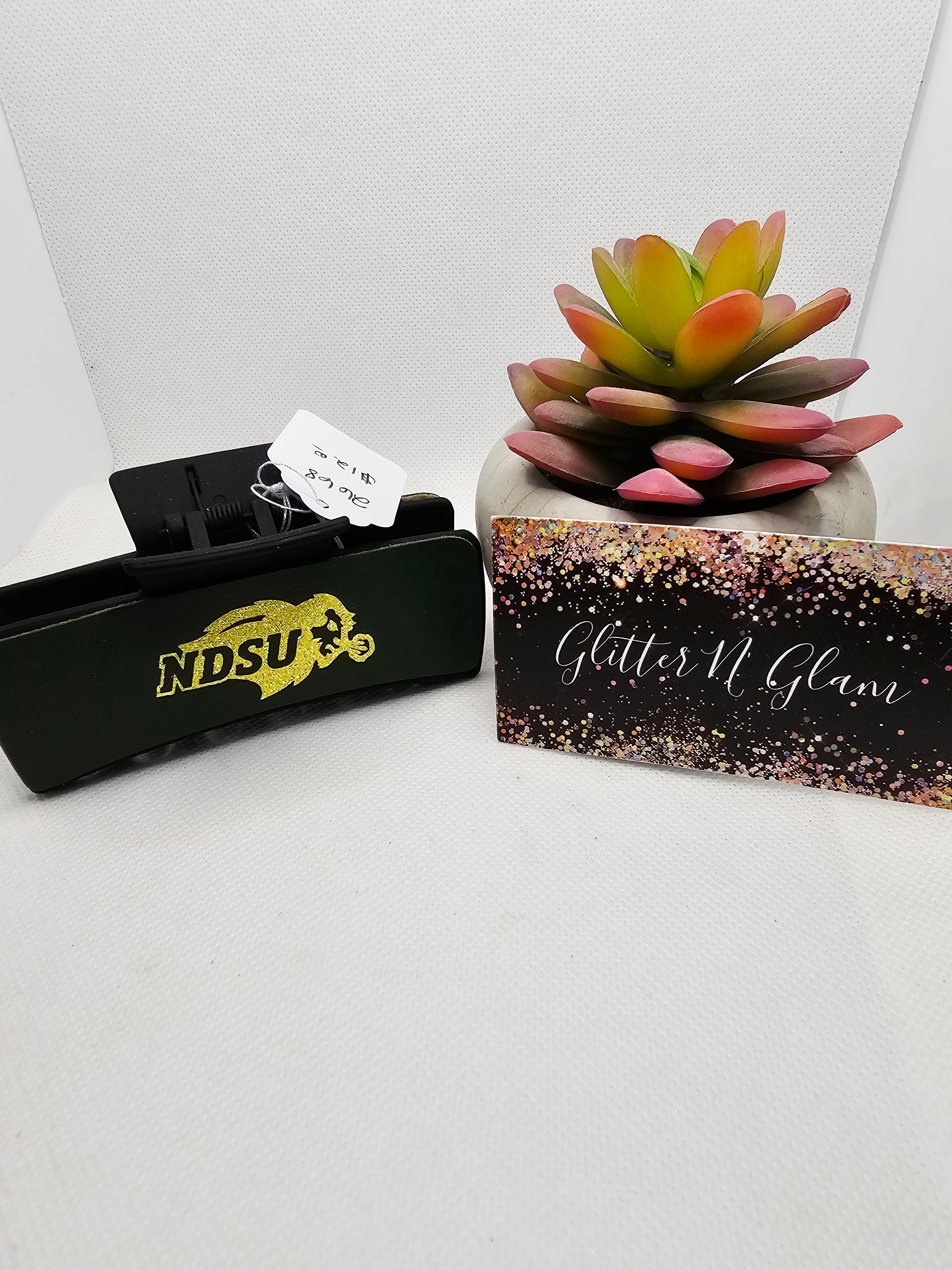 2668 Bison Leather Hair Claw Clip